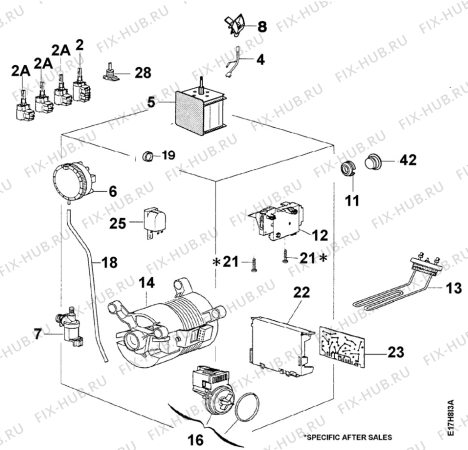 Взрыв-схема стиральной машины Zanussi TL1274C - Схема узла Electrical equipment